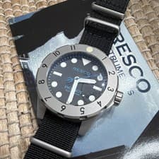Resco Patriot Military Watch Luminous Hands Black Dial NATO Strap Box Manual