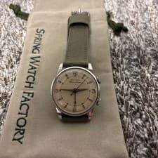 Bulova 50s-60s Wrist Alarm Vintage Watch Overhauled with Case & Strap from japan