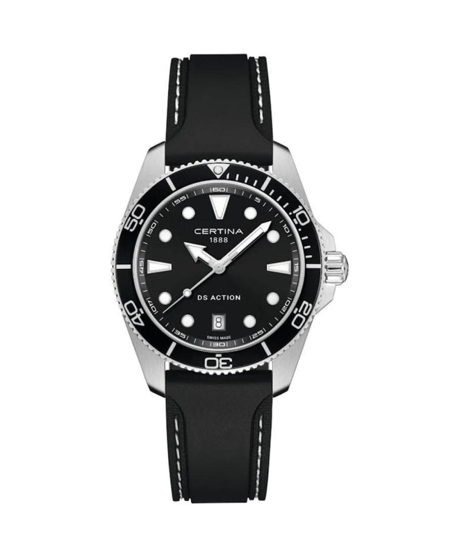 CERTINA Men Analog Quartz Casual Watch Classic Dress Black Dial Waterproof Round