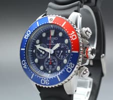 [N MINT] SEIKO Prospex V175-0AD0 Pepsi Chronograph Divers Solar Mens Watch JAPAN