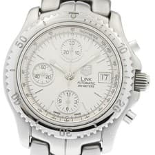 TAG HEUER CT2113 Link Chronograph Men's Watch From Japan G0425