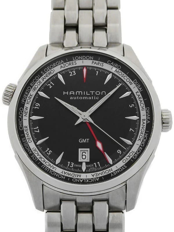 HAMILTON Jazzmaster Gmt H32695131 Black Case Size 42mm Men's Watch w/Paper Used
