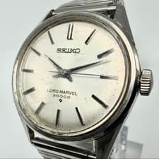 SEIKO LORD MARVEL 36000 Hand-Winding 5740-8000 Manual Wristwatch Silver SS Auth