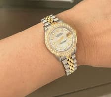 ROLEX Oyster Perpetual DATEJUST Automatic 26mm Steel DIAMOND Watch