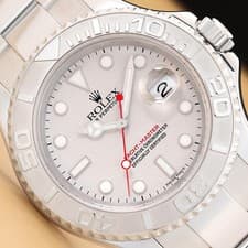 2003 ROLEX MENS YACHT-MASTER 16622 PLATINUM STAINLESS STEEL 40MM OYSTER WATCH