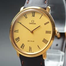 Vintage 1969 Omega DeVille Cal.620 Gold Roman Dial 33mm Men's Hand Manual Watch