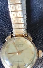 vulcain grand prix automatic gold silver metal white dial men's wristwatch