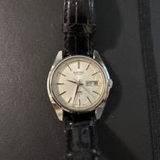 Seiko King Seiko Overhaul Hi-Beat Day Date ST.Steel Automatic Mens Watch Auth