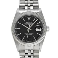 ROLEX Datejust 16234 black WATCH 722882