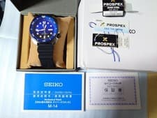 SEIKO PROSPEX DIVER SCUBA Automatic Watch Blue Dial Black Belt Limited Edition