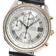 GIRARD PERREGAUX Gold Plated4900 4910 Silver Dial Automatic Men's Watch_949514