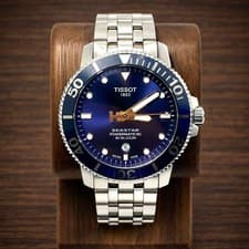 TISSOT T120407A Wristwatch Seastar 1000 Powermatic 80 Silicium Blue Dial 300m