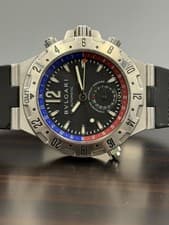 Bvlgari Diagono GMT "Pepsi" Automatic, Black Dial GMT40S