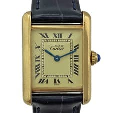 CARTIER Mast Tank Vermeil SM Gold Plated W1003153 Battery Only