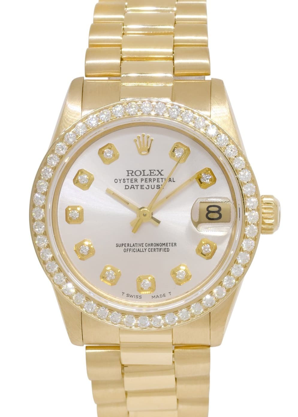 Rolex Datejust President 18k Yellow Gold Diamond Dial/Bezel 31mm Watch L 78278