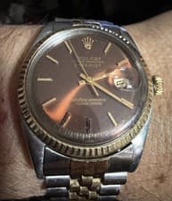 Vintage Rolex Datejust 1601 Custom Dial 2-Tone 18k  Men's Automatic Watch 1972