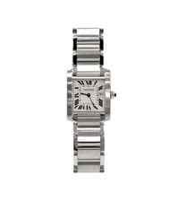 Cartier Medium Tank Francaise Quartz Steel Watch 51032 153855236