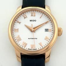 Mido Baroncelli M039.007.36.013.00 Ladies Automatic Watch Pink Gold Leather