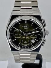 NEW 42mm Gents TISSOT PRX Automatic Chronograph Green Dial Watch T1374271109100