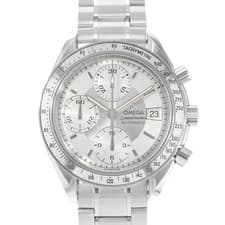 Omega Speedmaster Date 3513.30 39mm Silver Dial Chronograph Steel Mens Watch
