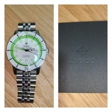 Zodiac Super Sea Wolf 53 Neon Story Diver Watch 40mm Auto Near Mint Used