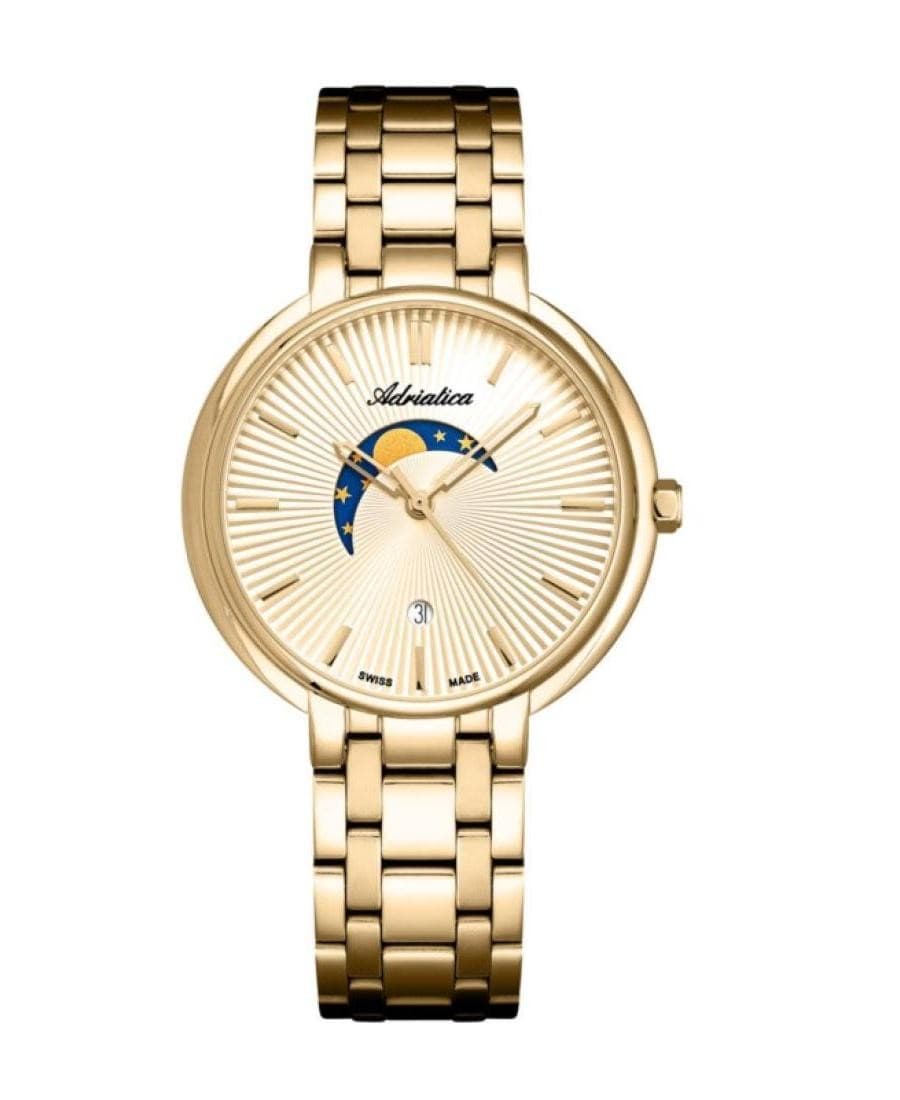 ADRIATICA Women Quartz Casual Watch Classic Dress Black Dial Waterproof Swiss Fa