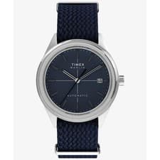 Timex Marlin Jet Automatic Watch Blue Dial 38mm Stainless Steel Case