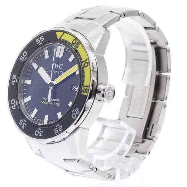 IWC SCHAFFHAUSEN AQUATIMER IW356808 44mm SS Black Dial Automatic Date #C454