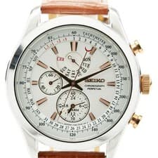 Seiko 7T86-0AC0 SPC129P Alarm Perpetual Chronograph Men's Used from Japan