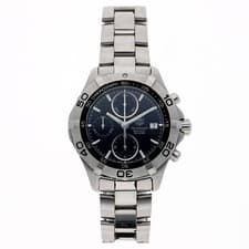 TAG HEUER Watch Aquaracer CAF2110 Black Dial Stainless Steel Automatic Men's