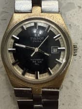 Tissot PR 516 GL Men's Automatic Date Black Dial Silver Stainless Steel Watch