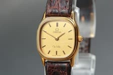 [Exc+5] Vintage 1984 OMEGA De Ville Cal.1450 Quartz Gold 20mm Women's Watch