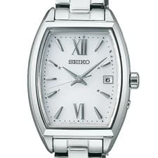 SEIKO Selection SWFH125 Ladies Solar Radio Tonneau White Dial New R8041059