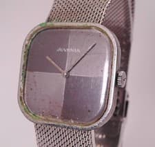 JUVENIA S163 Wristwatch Vintage Manual Wind Timepiece Mens Analog Rare Used