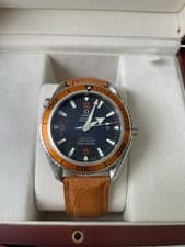 OMEGA Planet Ocean Men's Black Watch with Leather Strap - 2908.50.38