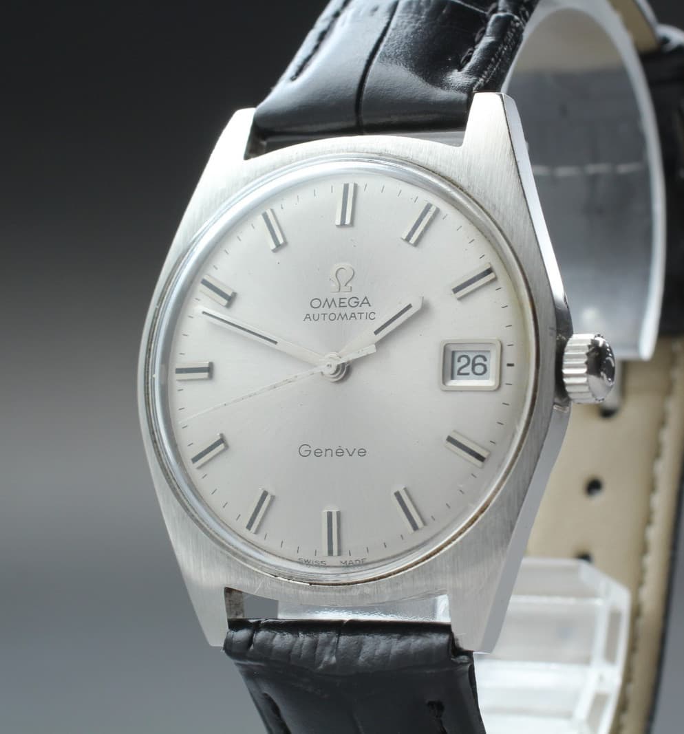 1968 Near MINT OMEGA Geneve 34mm 166.041 Automatic Silver Dial Men's Vintage