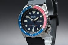 Vintage 1980 Seiko 7548-700B Pepsi Diver Black Dial 150m Quratz Mens Watch JAPAN