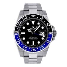 Rolex GMT-Master II Watch 40MM Black Index Hour Markers Dial Ceramic