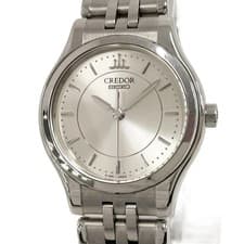 SEIKO CREDOR Women's Watch SS Quartz Siler Dial 4J85-0A20