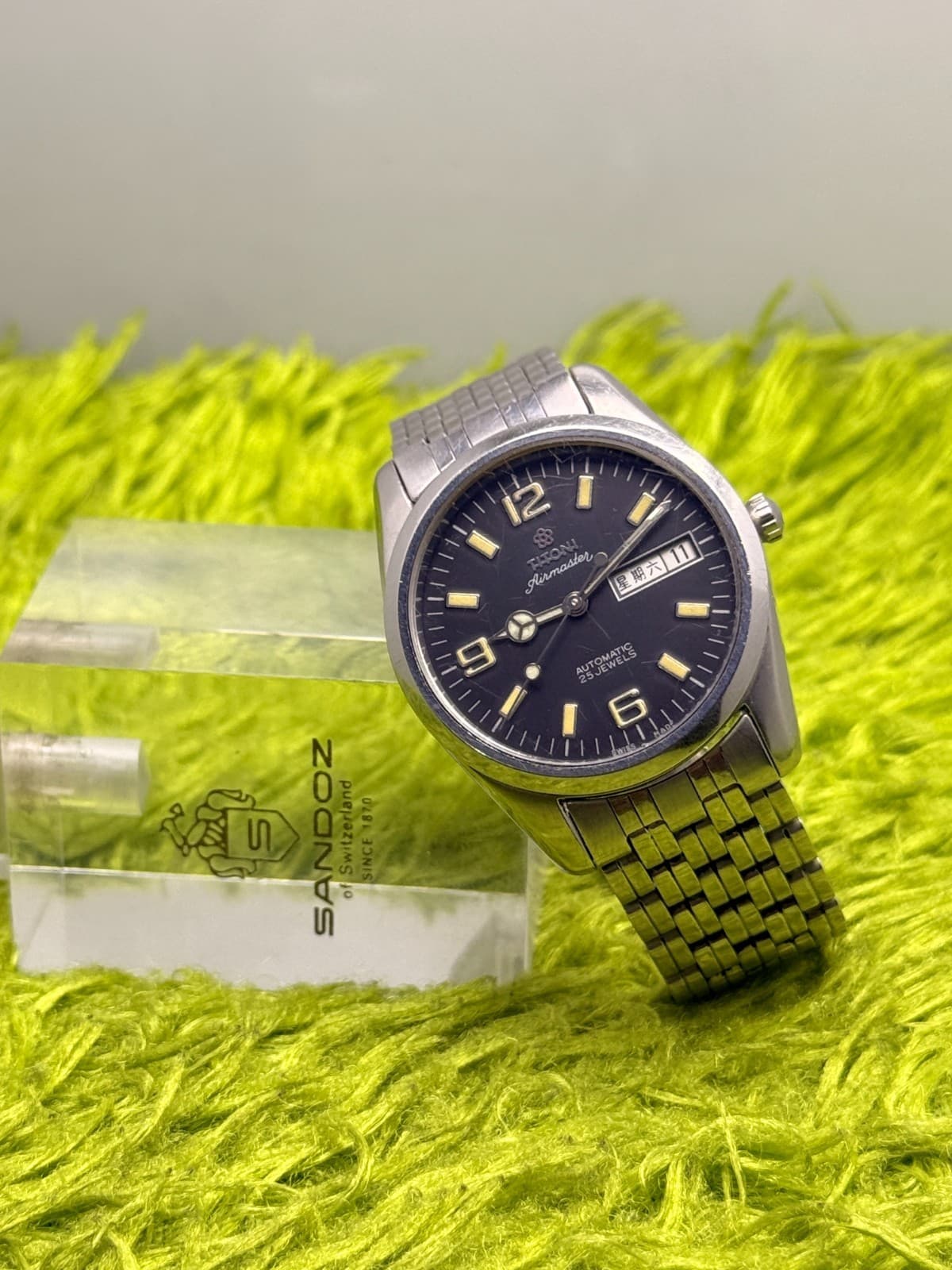 Vintage Titoni Airmaster 538 Automatic 25 Jewels Day/Date Mens Watch Swiss Made