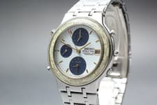 New Battery 【NEAR MINT】 SEIKO 5T52-7A00 World Time Quartz Men's Watch JAPAN