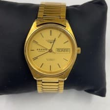 Longines Admiral L7.634.2 Auto Day Date Gold Dial Watch Mens Swiss Working Used