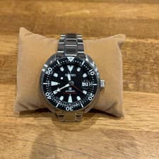SEIKO Mini Turtle SBDY085 Analog Watch Silver Band Black Dial