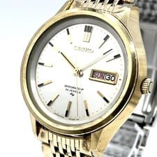 SEIKO Automatic Hand-Winding Day-Date Watch 5106-8020 Gold Vintage