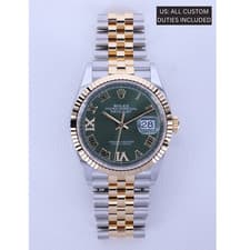 Rolex Datejust 36 126233 Olive Green Roman Dial VI IX Diamond Jubilee 36mm