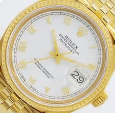 Rolex Datejust Men's 36MM 18K Yellow Gold Ref: 16018 W/ Jubilee Vintage 1981