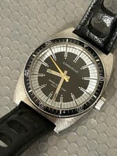 70s Caravelle Bulova Devil Diver Sea Hunter 37mm Manual Wind Runs Good