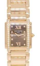 Patek Philippe Twenty~4 18k Rose Gold & Diamond Chocolate Ladies Watch 4910/11R