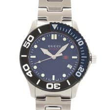 Gucci G-Timeless Sport Quartz Watch Navy Silver 45mm Men's From Japan