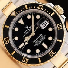 2025 NEW CARD ROLEX SUBMARINER DATE 126613LN BLACK 18K GOLD STEEL TWO TONE WATCH